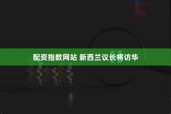 配资指数网站 新西兰议长将访华